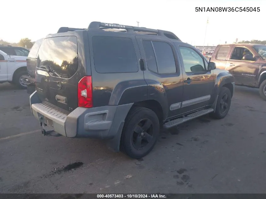 2006 Nissan Xterra Se VIN: 5N1AN08W36C545045 Lot: 40573403