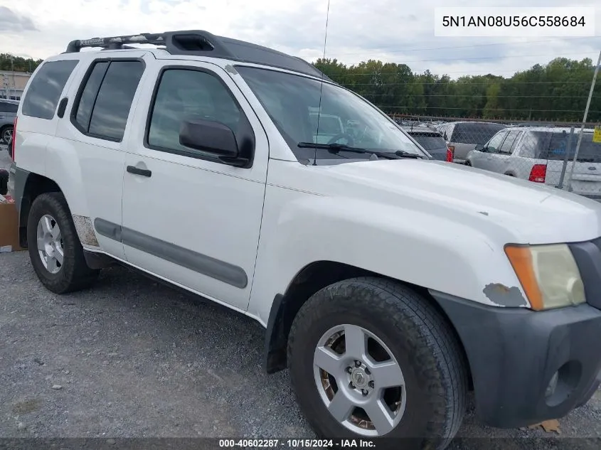 2006 Nissan Xterra S VIN: 5N1AN08U56C558684 Lot: 40602287