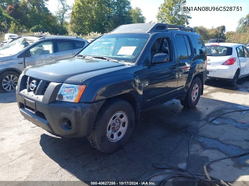 2006 Nissan Xterra X VIN: 5N1AN08U96C528751 Lot: 40627255