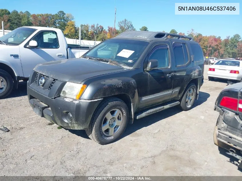 2006 Nissan Xterra S VIN: 5N1AN08U46C537406 Lot: 40675777