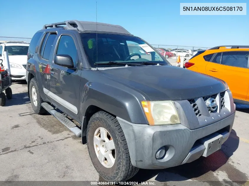 2006 Nissan Xterra S VIN: 5N1AN08UX6C508170 Lot: 40684191