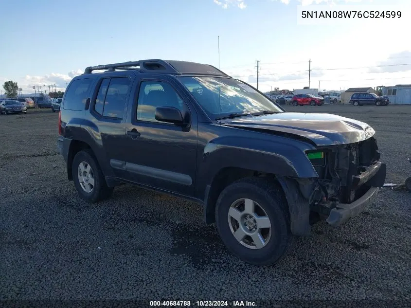 2006 Nissan Xterra S VIN: 5N1AN08W76C524599 Lot: 40684788