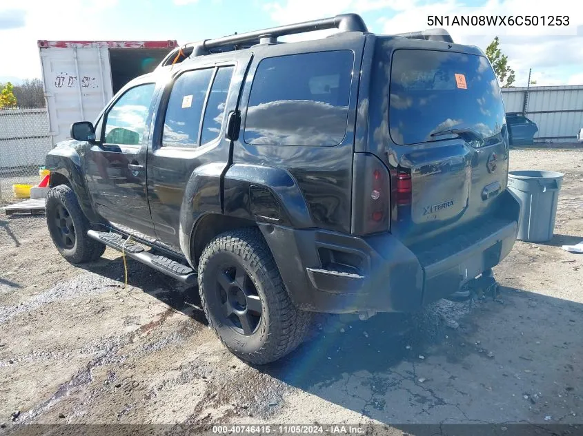 2006 Nissan Xterra S VIN: 5N1AN08WX6C501253 Lot: 40746415