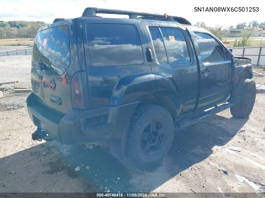 2006 Nissan Xterra S VIN: 5N1AN08WX6C501253 Lot: 40746415