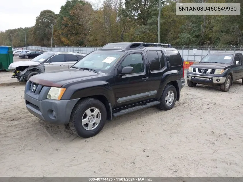 2006 Nissan Xterra S VIN: 5N1AN08U46C549930 Lot: 40774425