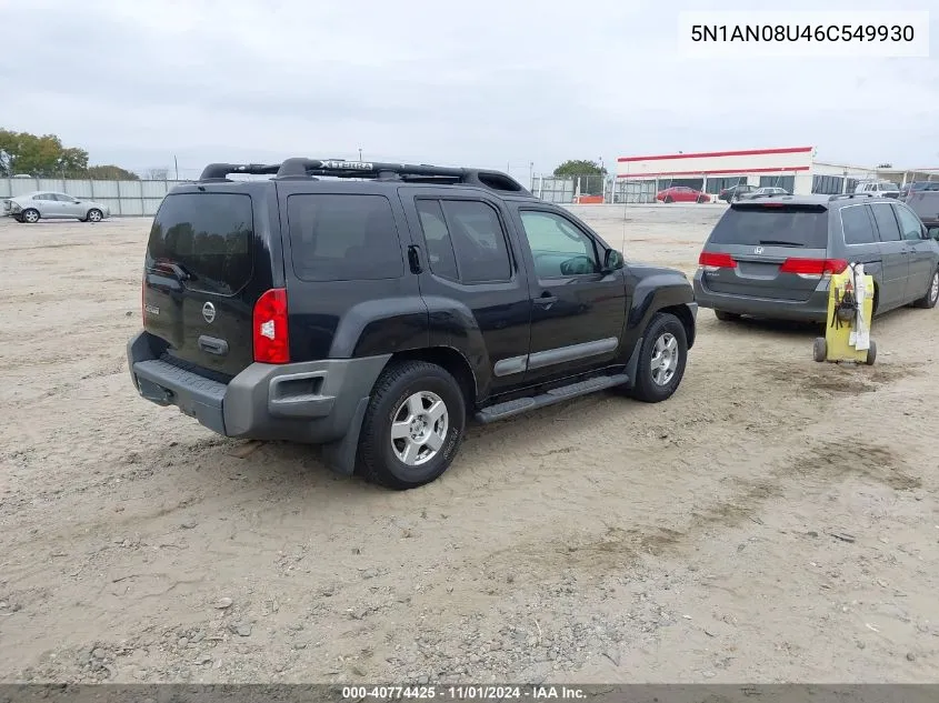 2006 Nissan Xterra S VIN: 5N1AN08U46C549930 Lot: 40774425