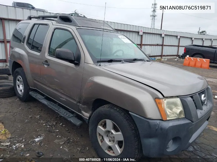 2006 Nissan Xterra S VIN: 5N1AN08U76C519871 Lot: 40788928