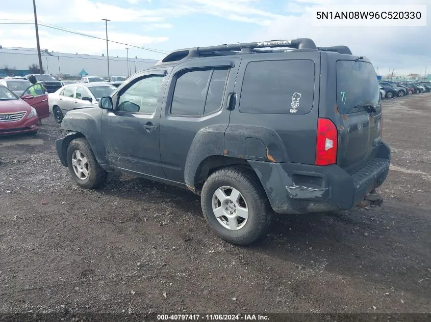 2006 Nissan Xterra S VIN: 5N1AN08W96C520330 Lot: 40797417