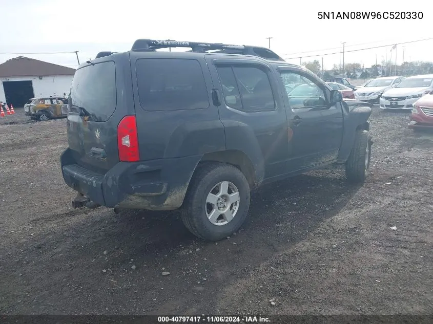 2006 Nissan Xterra S VIN: 5N1AN08W96C520330 Lot: 40797417