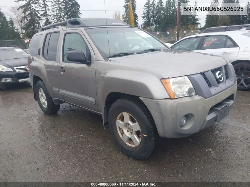 2006 Nissan Xterra S VIN: 5N1AN08U66C526925 Lot: 40808569