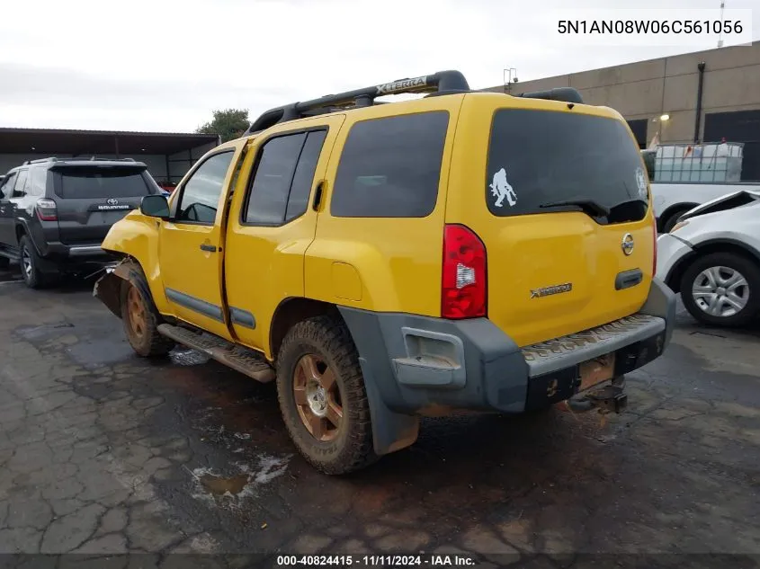 2006 Nissan Xterra S VIN: 5N1AN08W06C561056 Lot: 40824415