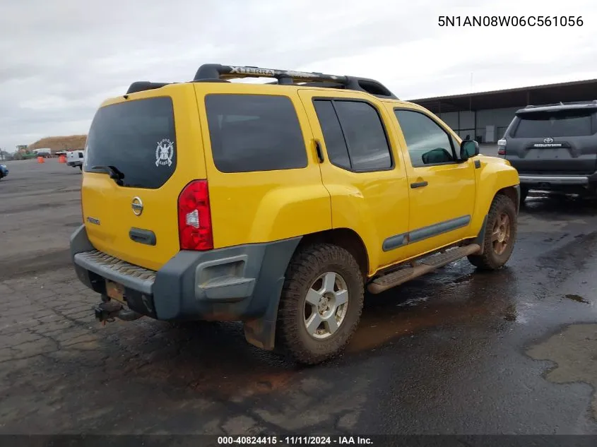 2006 Nissan Xterra S VIN: 5N1AN08W06C561056 Lot: 40824415