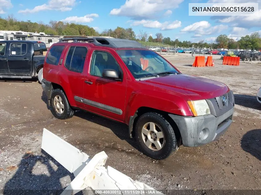 2006 Nissan Xterra S VIN: 5N1AN08U06C515628 Lot: 40830012