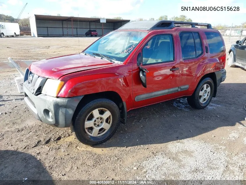 2006 Nissan Xterra S VIN: 5N1AN08U06C515628 Lot: 40830012