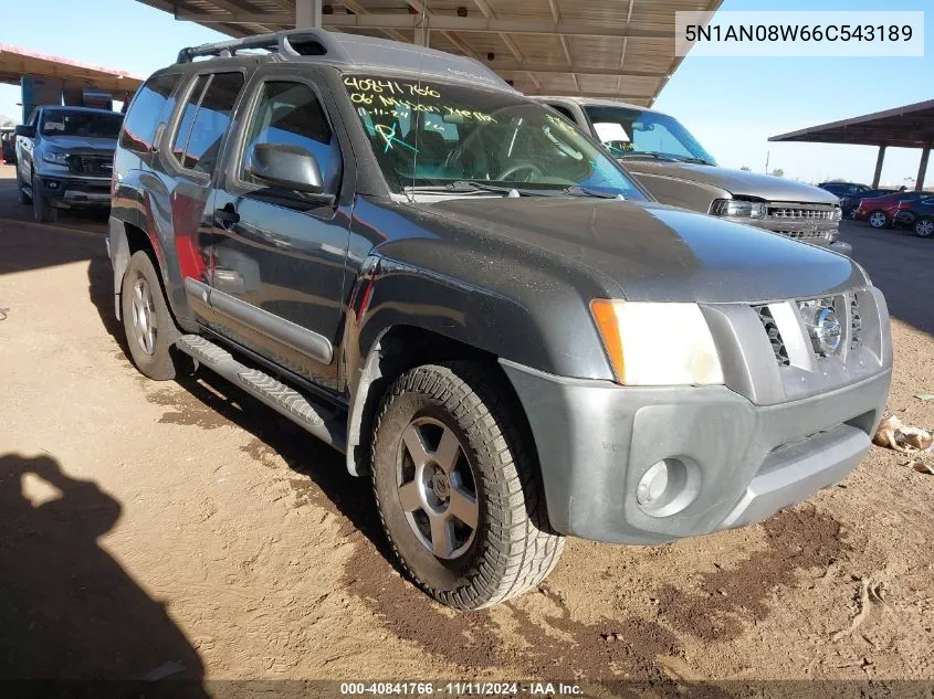 2006 Nissan Xterra S VIN: 5N1AN08W66C543189 Lot: 40841766