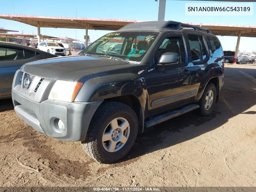 2006 Nissan Xterra S VIN: 5N1AN08W66C543189 Lot: 40841766