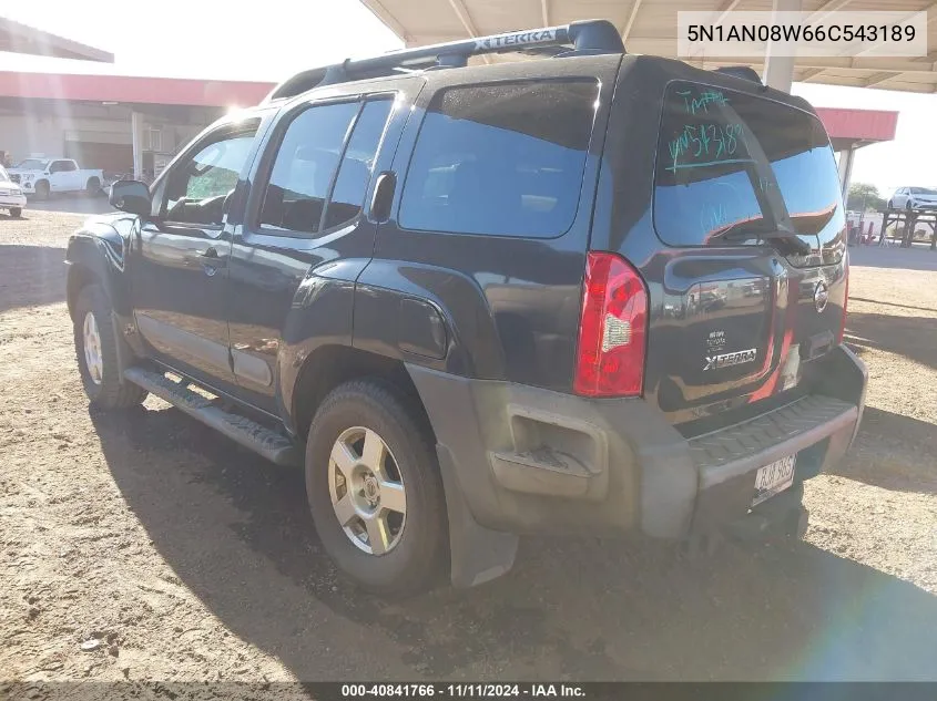 2006 Nissan Xterra S VIN: 5N1AN08W66C543189 Lot: 40841766