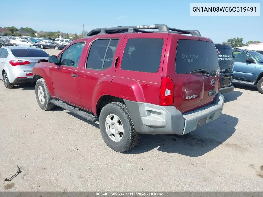 2006 Nissan Xterra S VIN: 5N1AN08W66C519491 Lot: 40858263