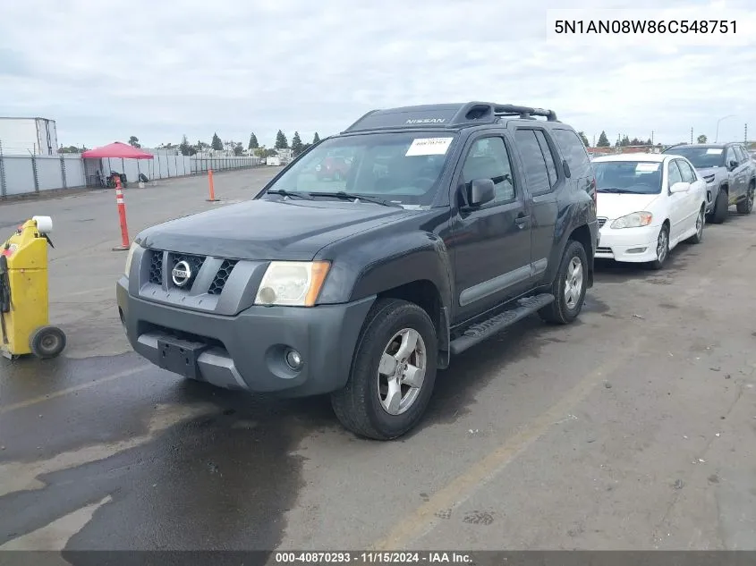 5N1AN08W86C548751 2006 Nissan Xterra Se