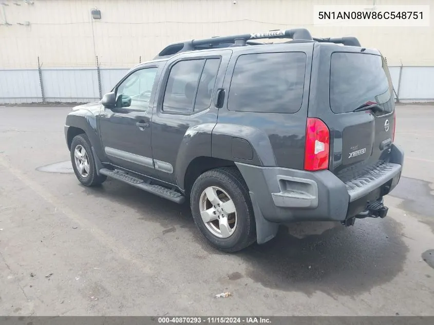 5N1AN08W86C548751 2006 Nissan Xterra Se