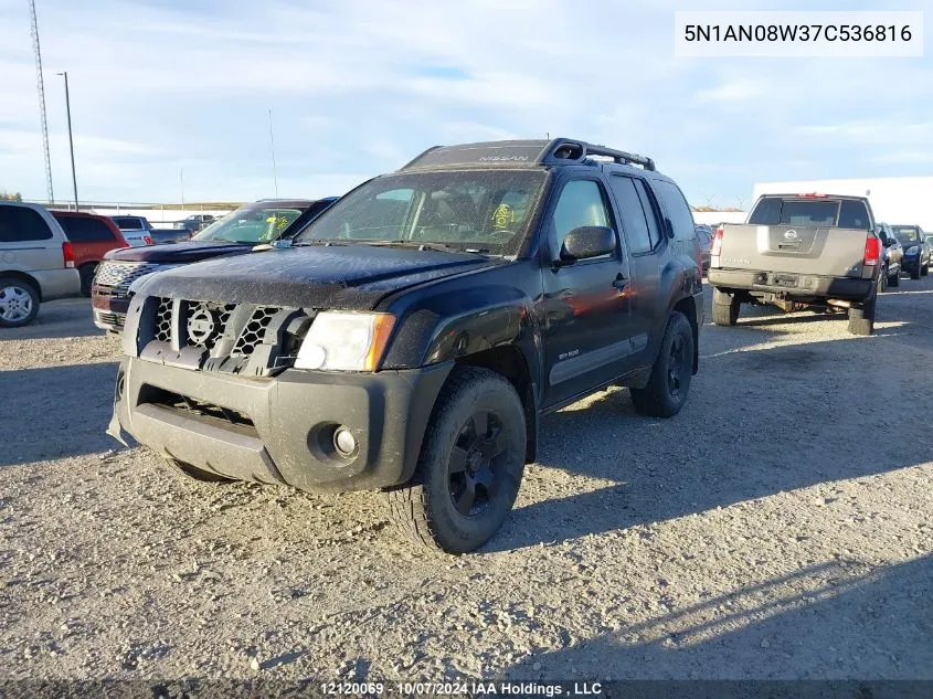 2007 Nissan Xterra Se VIN: 5N1AN08W37C536816 Lot: 12120069