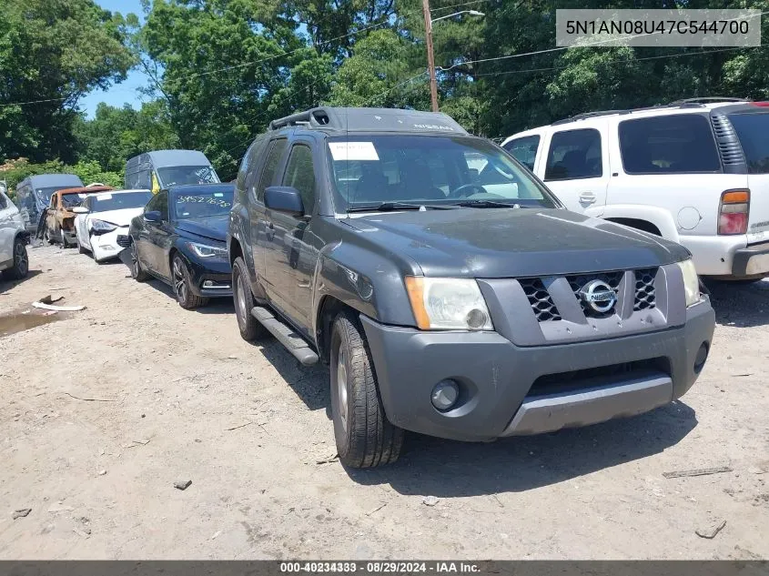 2007 Nissan Xterra S VIN: 5N1AN08U47C544700 Lot: 40234333