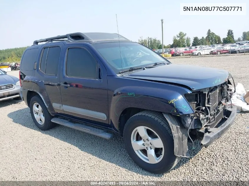 2007 Nissan Xterra Se VIN: 5N1AN08U77C507771 Lot: 40247493