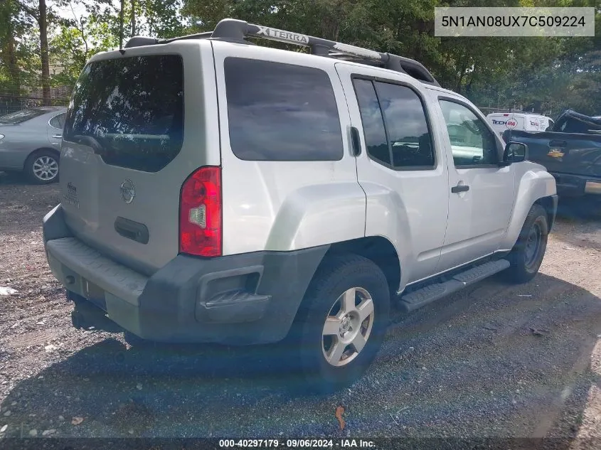 2007 Nissan Xterra S VIN: 5N1AN08UX7C509224 Lot: 40297179