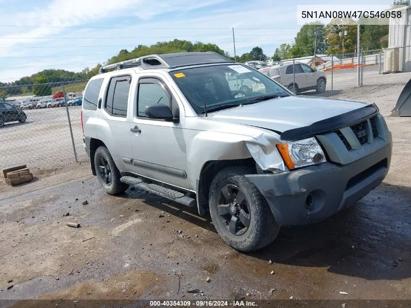 2007 Nissan Xterra X VIN: 5N1AN08W47C546058 Lot: 40354309