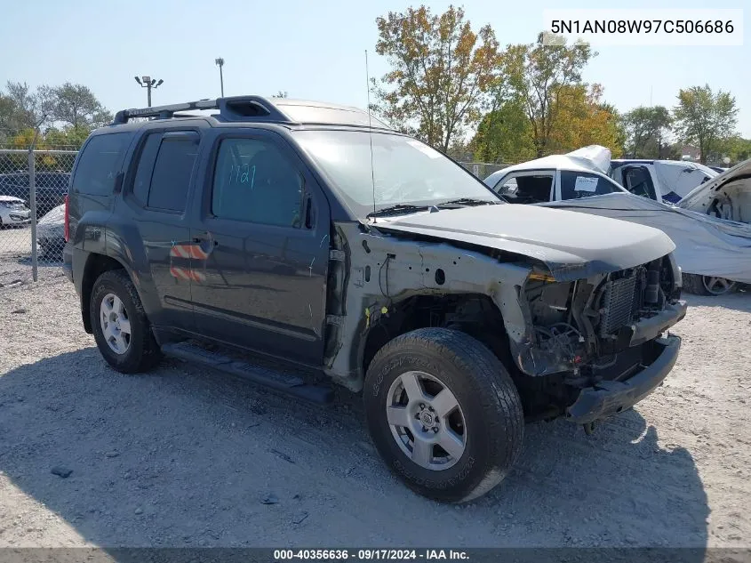 2007 Nissan Xterra S VIN: 5N1AN08W97C506686 Lot: 40356636