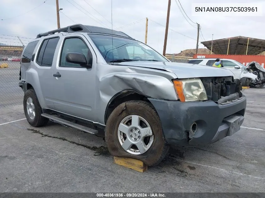 5N1AN08U37C503961 2007 Nissan Xterra S