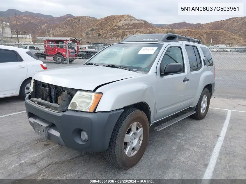 5N1AN08U37C503961 2007 Nissan Xterra S