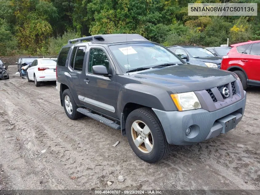 2007 Nissan Xterra Se VIN: 5N1AN08W47C501136 Lot: 40408707