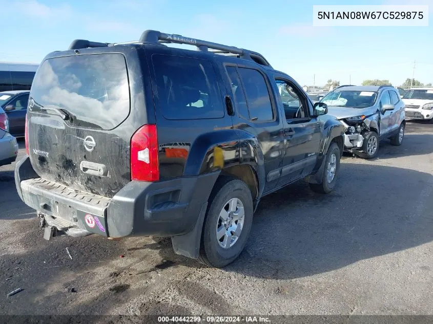 2007 Nissan Xterra Off Road VIN: 5N1AN08W67C529875 Lot: 40442299