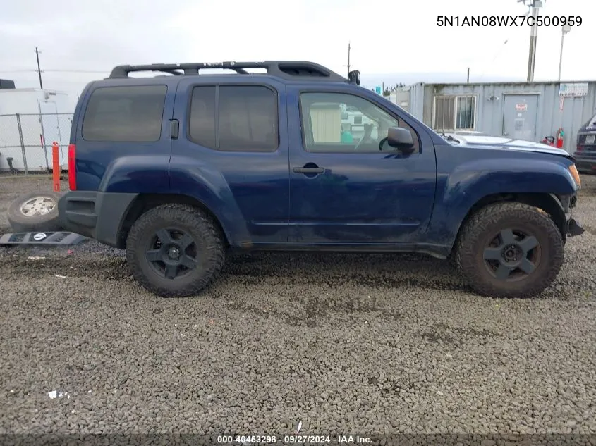 5N1AN08WX7C500959 2007 Nissan Xterra S