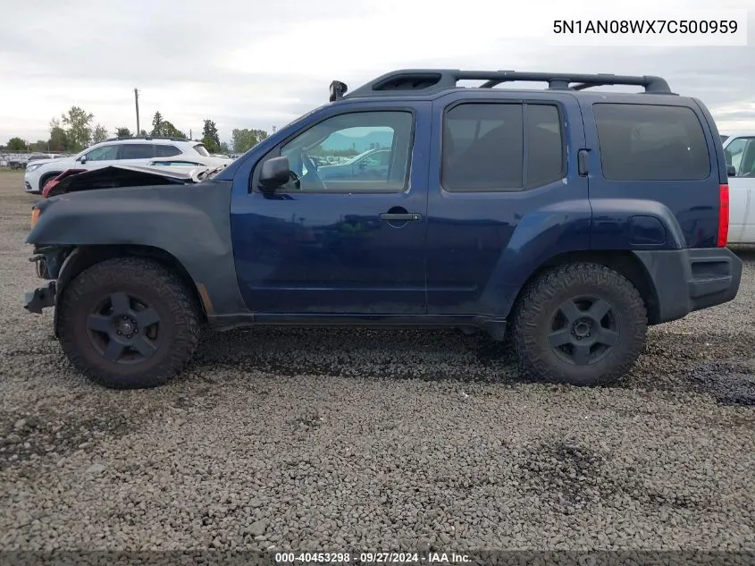 5N1AN08WX7C500959 2007 Nissan Xterra S