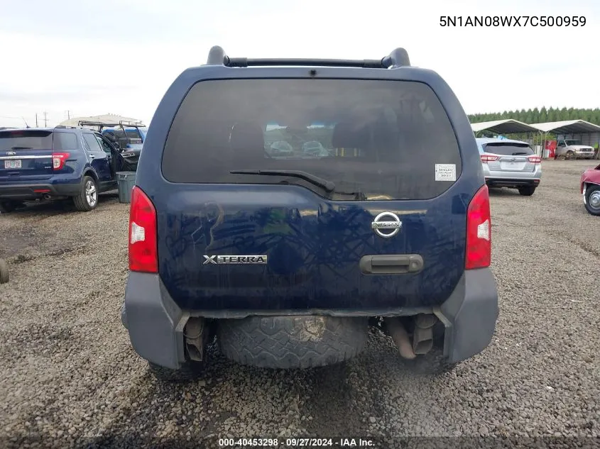 5N1AN08WX7C500959 2007 Nissan Xterra S