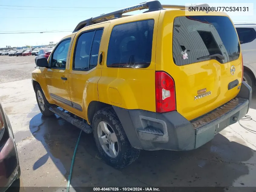 2007 Nissan Xterra Se VIN: 5N1AN08U77C534131 Lot: 40467026