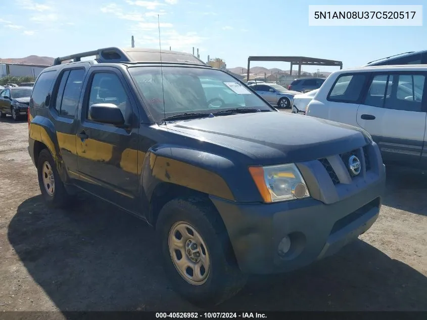 2007 Nissan Xterra X VIN: 5N1AN08U37C520517 Lot: 40526952