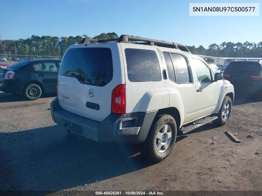 2007 Nissan Xterra S VIN: 5N1AN08U97C500577 Lot: 40528261