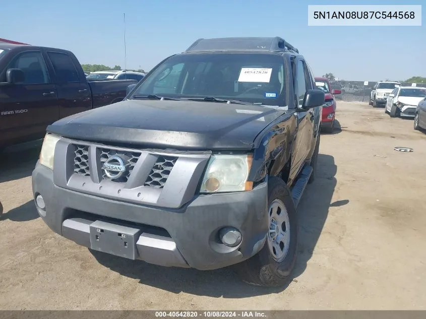 2007 Nissan Xterra Off Road/S/Se VIN: 5N1AN08U87C544568 Lot: 40542820