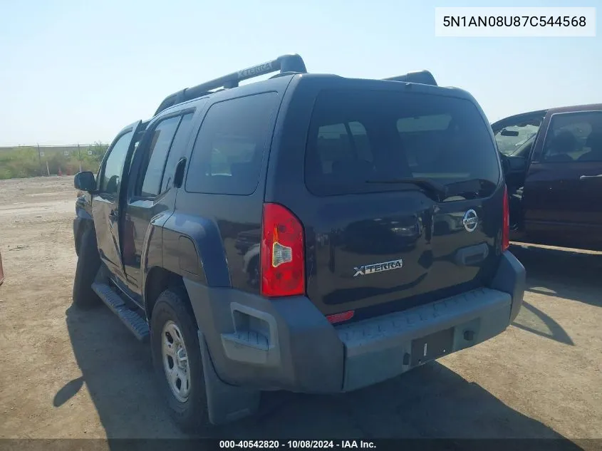 2007 Nissan Xterra Off Road/S/Se VIN: 5N1AN08U87C544568 Lot: 40542820