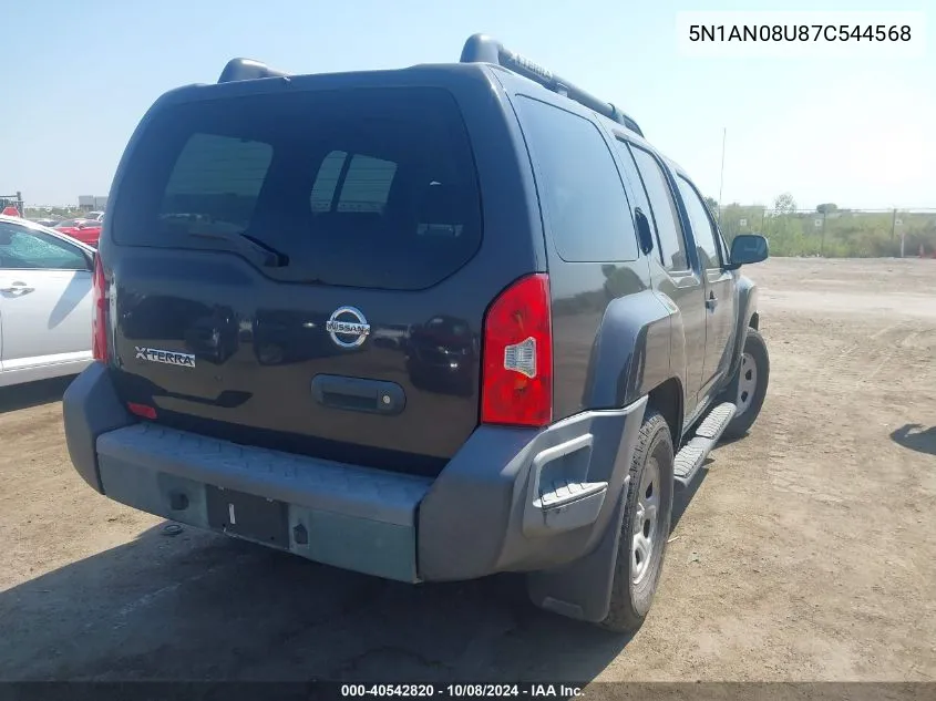 2007 Nissan Xterra Off Road/S/Se VIN: 5N1AN08U87C544568 Lot: 40542820