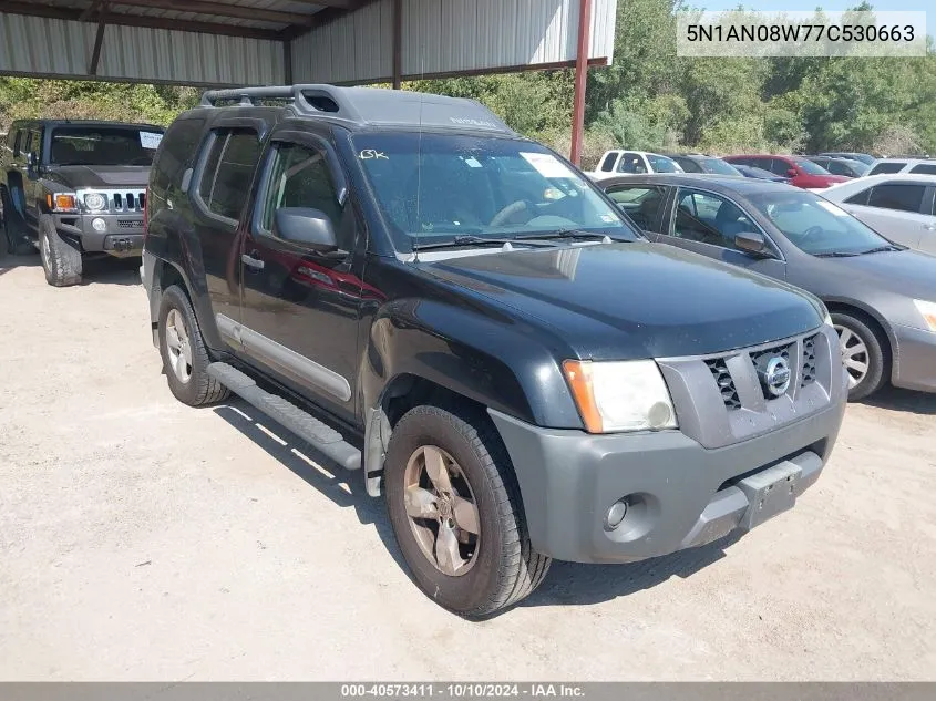 2007 Nissan Xterra Se VIN: 5N1AN08W77C530663 Lot: 40573411