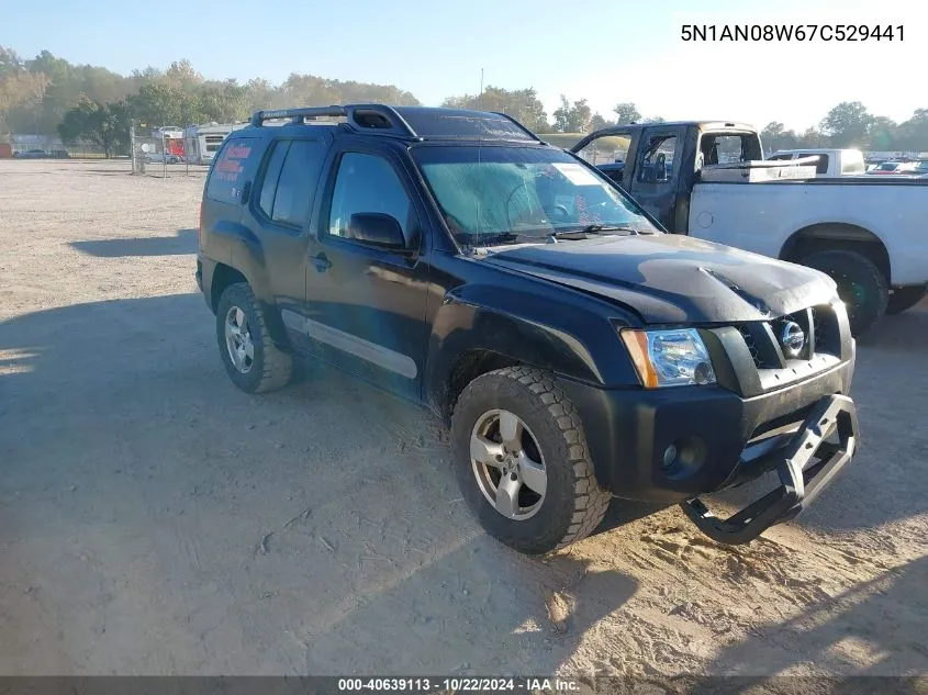 2007 Nissan Xterra Se VIN: 5N1AN08W67C529441 Lot: 40639113