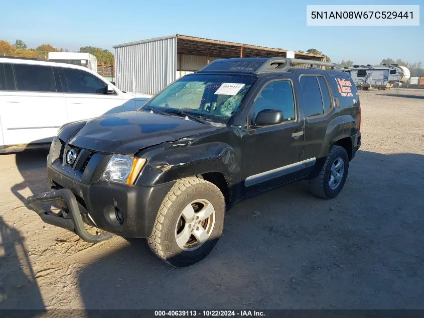 2007 Nissan Xterra Se VIN: 5N1AN08W67C529441 Lot: 40639113