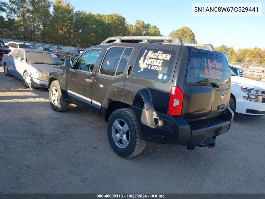 2007 Nissan Xterra Se VIN: 5N1AN08W67C529441 Lot: 40639113