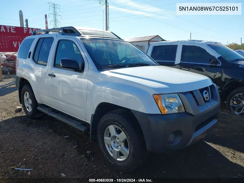 2007 Nissan Xterra S VIN: 5N1AN08W67C525101 Lot: 40683039