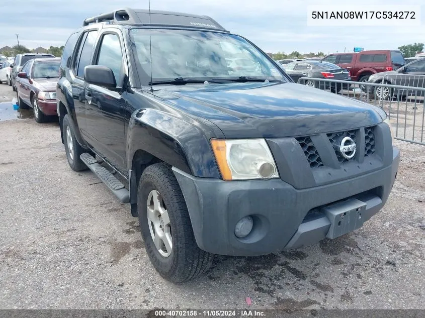 2007 Nissan Xterra S VIN: 5N1AN08W17C534272 Lot: 40702158