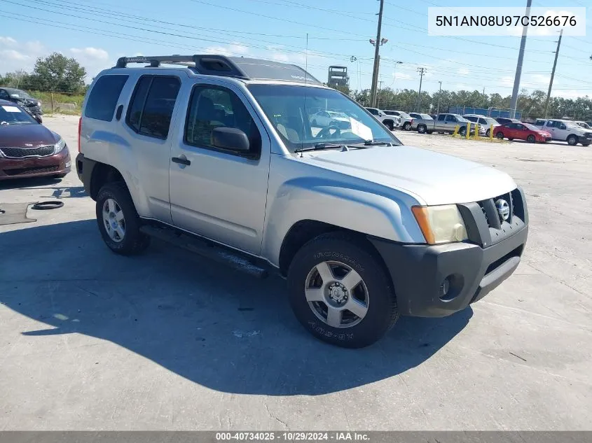 2007 Nissan Xterra S VIN: 5N1AN08U97C526676 Lot: 40734025